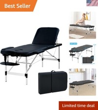 Portable 24" Wide Adjustable Massage Table with Carry Case - Luxurious Comfort