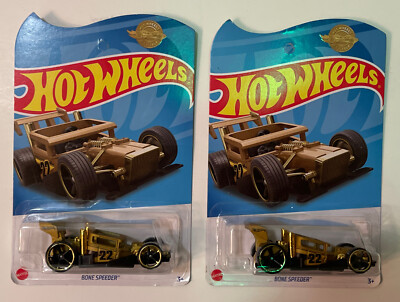 NEW Hot Wheels Bone Speeder Gold Series Edition Exclusive Diecast LOT OF 2