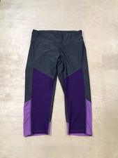 Champion C9 Duo Dry Women  s M cropped Workout Leggings Gray  Purple Athletic