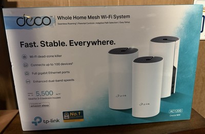 TP Link Deco M4 (3-Pack) Wi-Fi System - New Factory Sealed