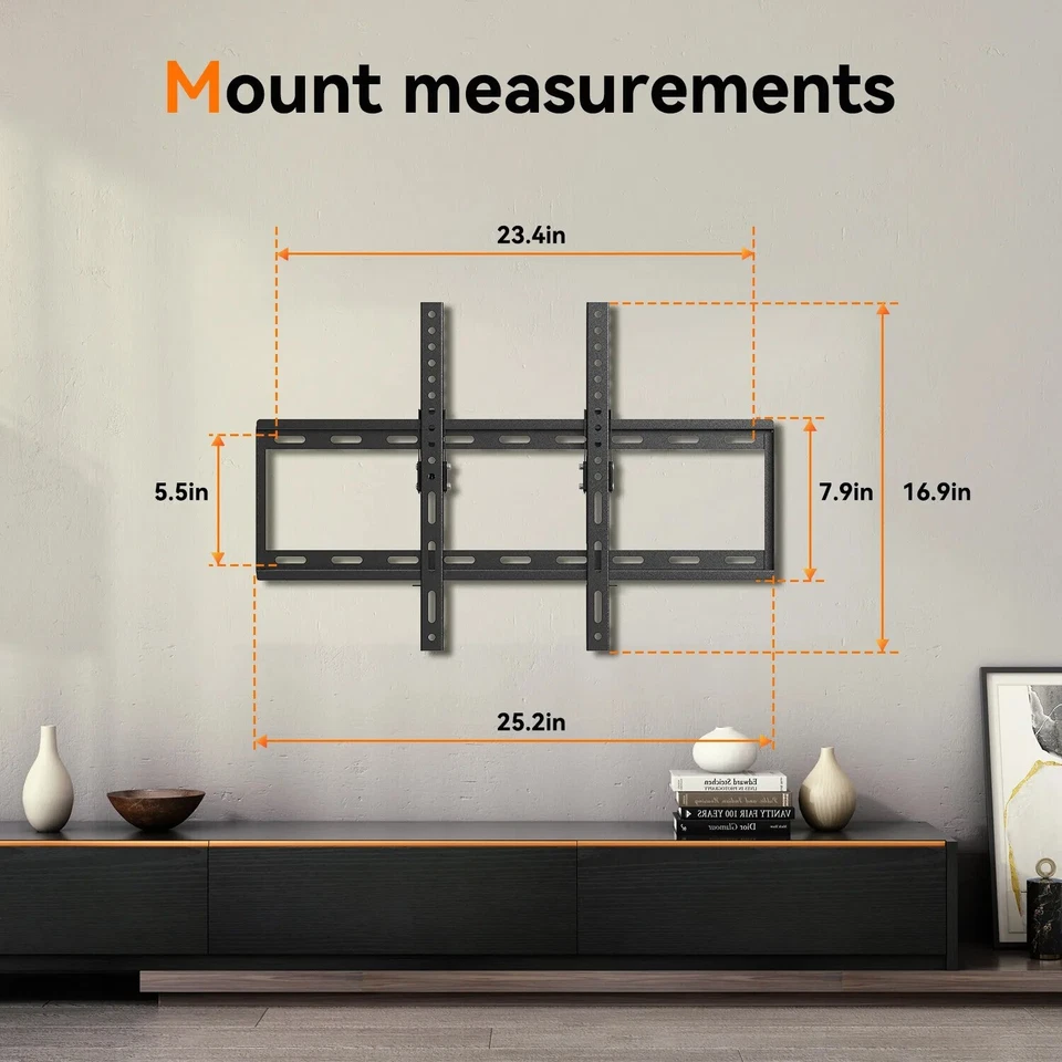 TV Wall Mount Bracket Tilt for 32 37 40 42 43 46 47 50 52 55 60 65 70inch Screen - Image 4 of 4