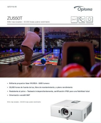 Proyector Laser Profesional Optoma zu550tv 1920x1080 3D, como nuevo!
