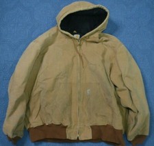 CARHARTT JACKET 2XL 14806 Lined Hooded Brown Made in USA Vintage