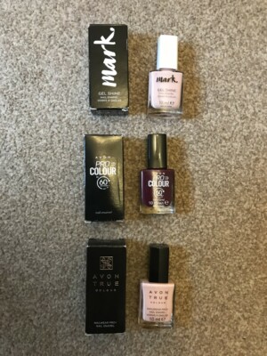Drei Avon 10ml Nagellacke (Pro Colour, Mark Gel Shine & True Color)
