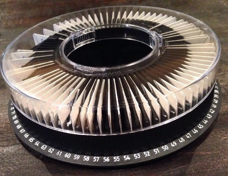 Apollo Audio Visual 3280 Universal Color Coded Slide Tray w/Box Holds 80 Slides  - Image 2 of 4