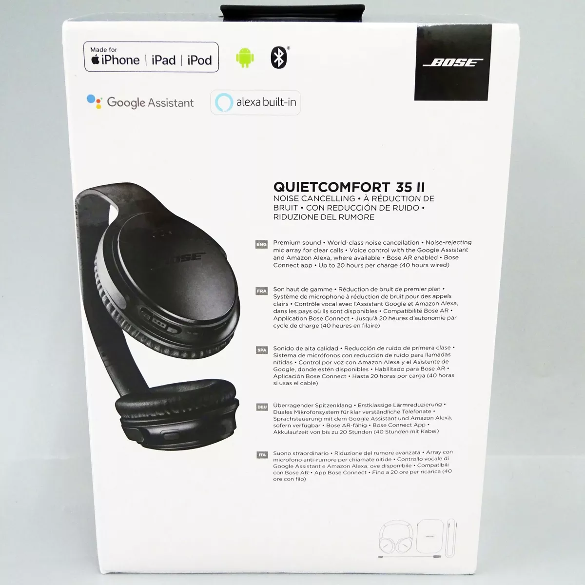 Bose QuietComfort 35 II Wireless Noise Cancelling Headphones Black