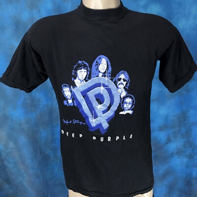 【usa製、バンドTシャツ】DEEP PURPLEロンTシングル80sツアーT 1985 Deep Purple Vintage Tour Tee Shirt – Zeros Revival