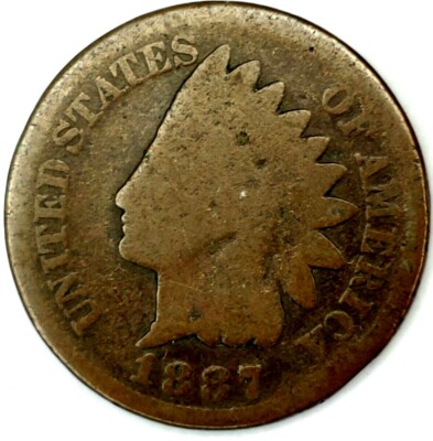 1887-P 1C Indian Head Cent 20uoc0405 
