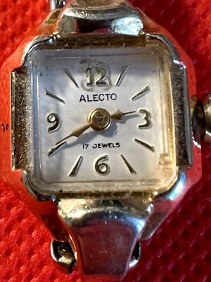 VINTAGE ART DECO ALECTO SWISS 17 JEWEL BRACELET BAND 10K GOLD Filled Need Fixed