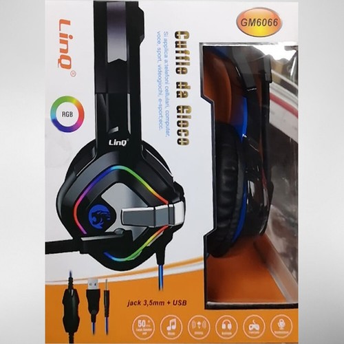 Cuffie Da Gioco Con Colori RGB LINQ GM 6066 Con Jack 3,5mm Usb | eBay