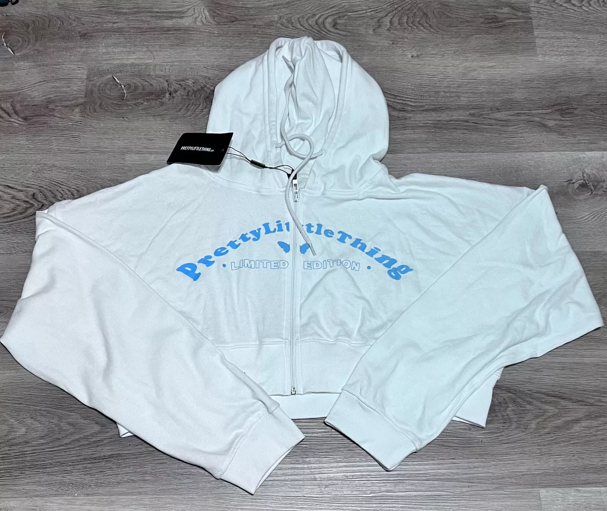 Pretty little thing 2025 white sweatshirt