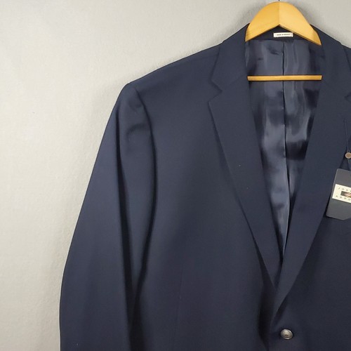 Blazer Joseph Abboud Reda Para Hombres Lana Azul Encaje 58L Grande y Alto Nuevo con Etiquetas $199 - Imagen 5 de 14
