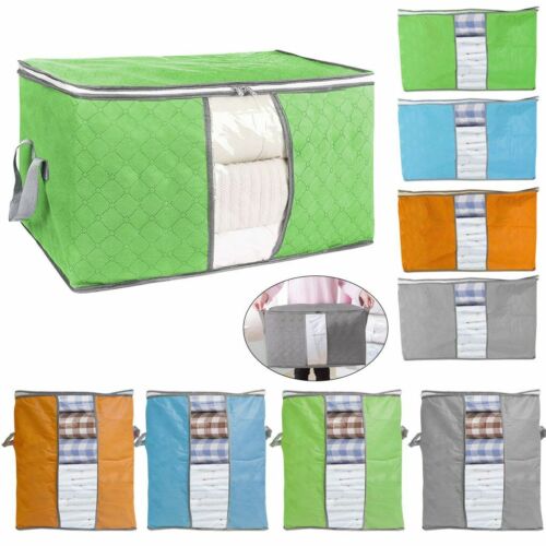 Anti Dust Large Storage Bag Clothes Quilt Blanket Storage Sort Home Organizer US - Picture 2 of 19