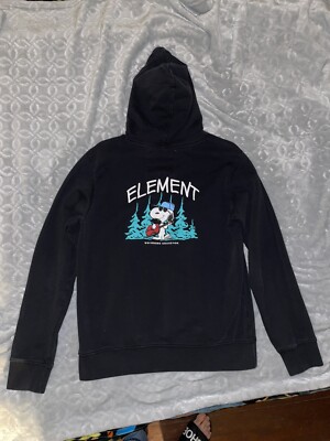 ELEMENT X PEANUTS ADVENTURE HOODIE BLACK SIZE M USED | eBay