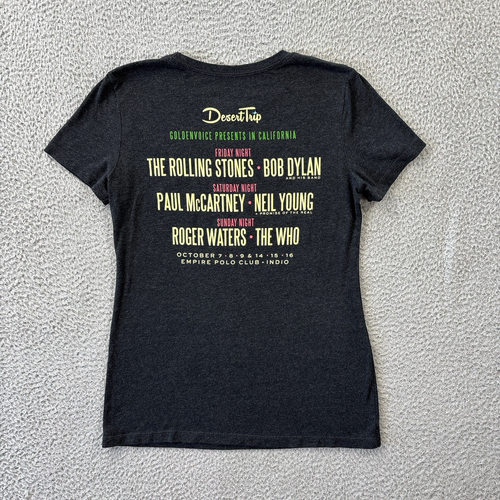 Desert Trip T Shirt Womens Large 2016 Bob Dylan Stones Who McCartney Neil Young