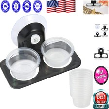 Durable Acrylic Gecko Feeder with Strong Suction  20 Pcs Bowls - Compact 4.5''