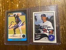 Edwin Jackson Auto 2003 Bowman #237 Rookie Card James Loney Autograph