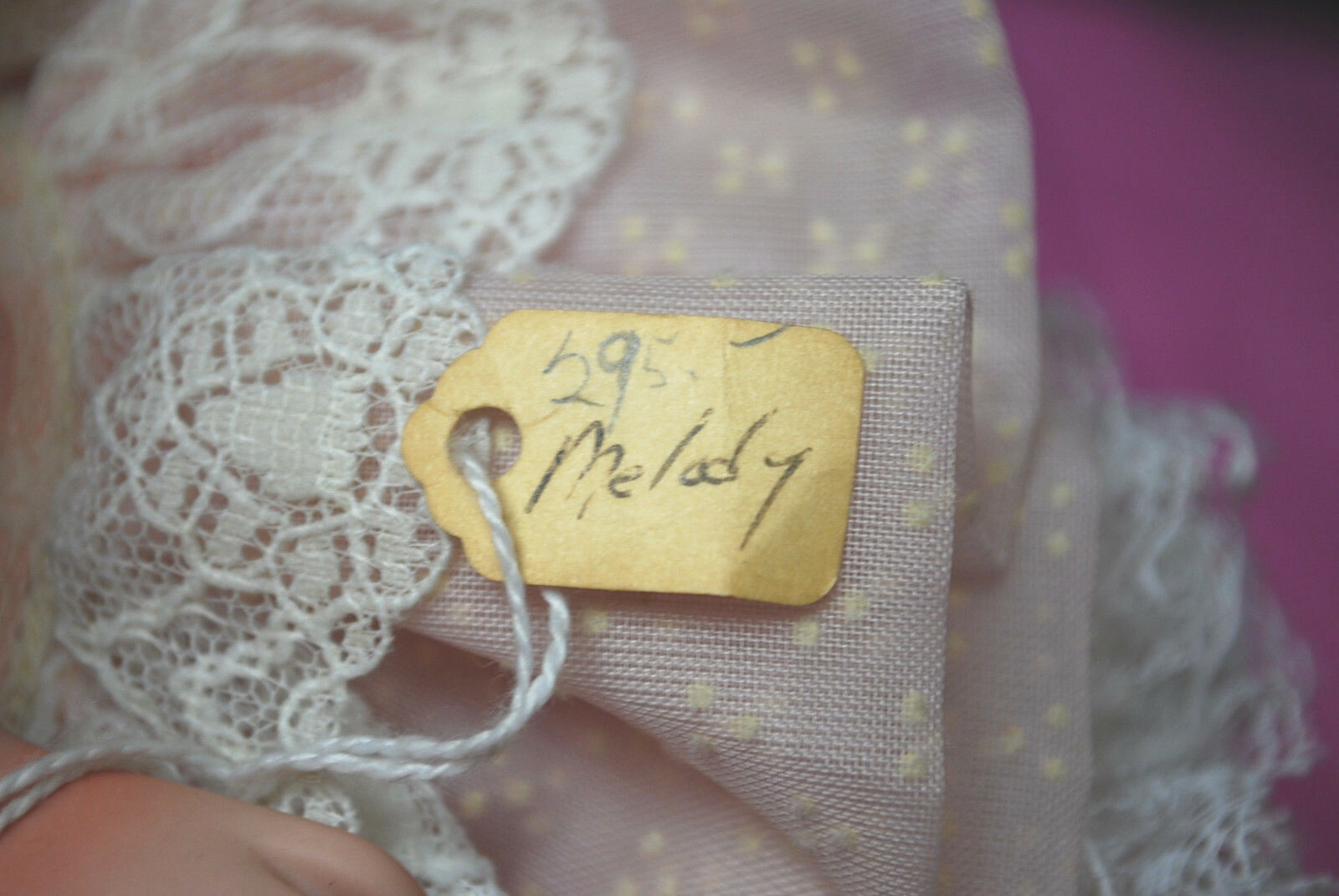 Shader's Bisque Porcelain 14" China Doll with Blonde Hair "Melody