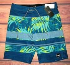 MENS O'NEILL LEAF PRINT SWIM BOARD SHORTS SIZE 28
