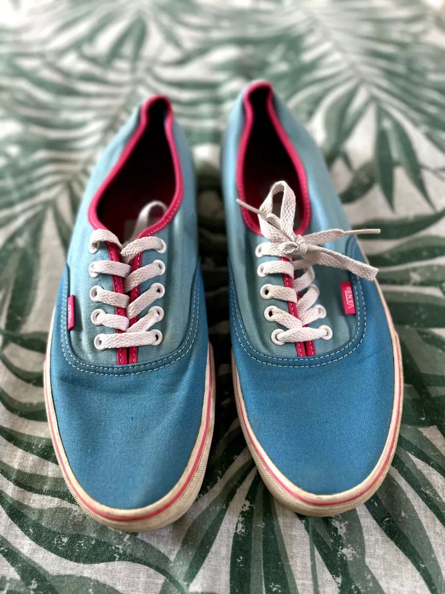 VANS Authentic 2 Tone Blue Pink UK 9.5 WITHOUT BOX
