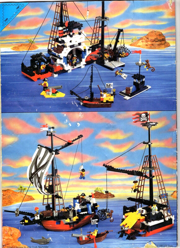 (Water Damaged) LEGO Pirates (6289) Red Beard Runner Instruction Manual - Picture 2 of 24