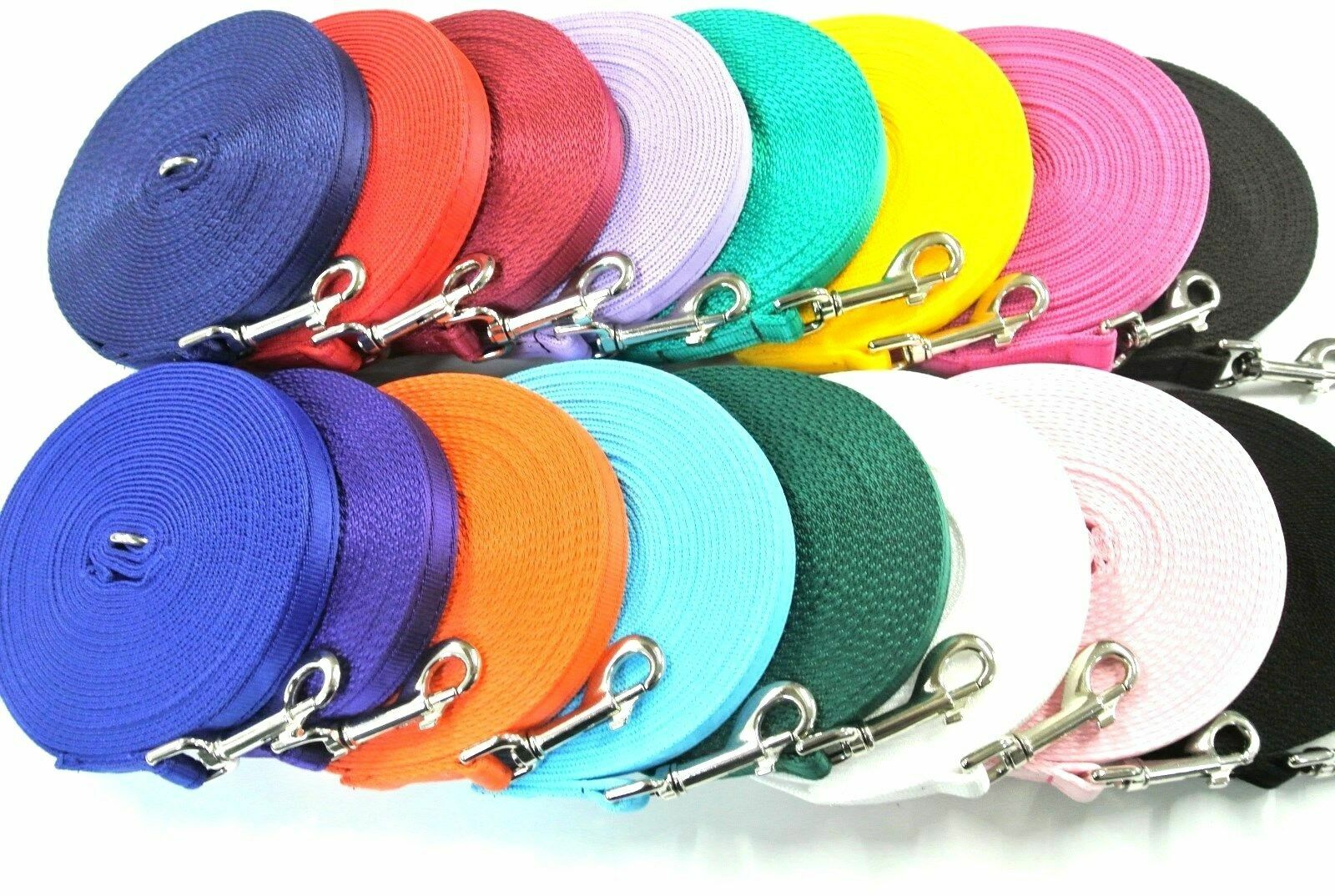 Guinzaglio addestramento cani 5 piedi - 50 piedi lungo guinzaglio da passeggio richiamo 25 mm cuscino tessitura