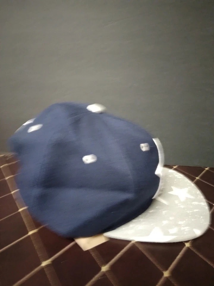 Billete recto "STARS" - Espalda a presión ajustable - Gorra de béisbol - Azul marino y gris Foto 3 de 4