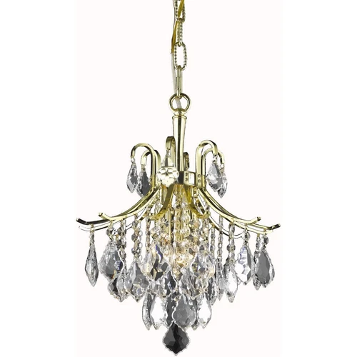 French Pendant Crystal Gold Light Fixture Kitchen Dining Room Bathroom Lighting - Picture 1 of 2