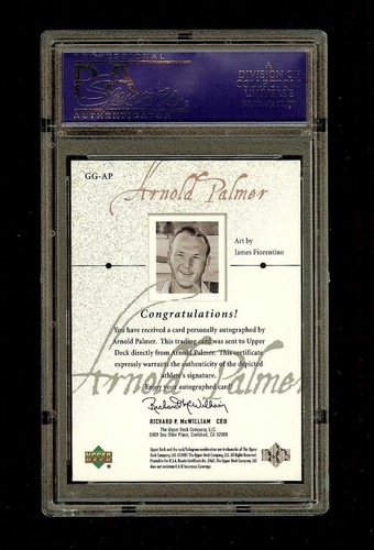 2001 Upper Deck Golf Gallery Auto ARNOLD PALMER 43 /50 SP #GG-AP PSA 8 - Picture 2 of 2