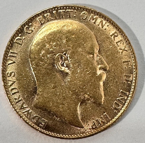 1907 Edward VII Gold Sovereign — photo from the most recent tracked eBay sale