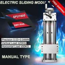Manual Sliding Table SFU1605 Ballscrew Linear Rail Slide Module 100~700mm,DHL