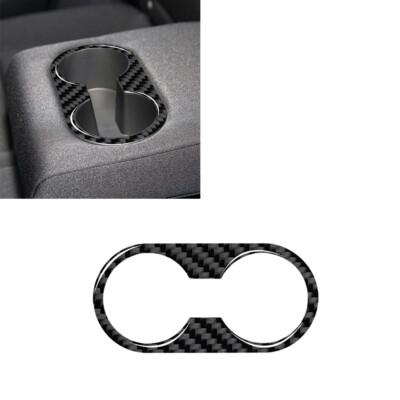 1PCS Carbon Fiber Rear Seat Cup Holder Cover Trim For Mazda