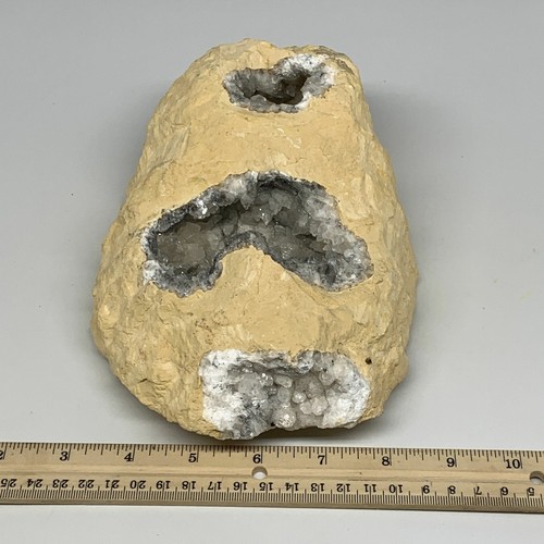 4.96 lbs, 8.5"x5.7"x3.1", Natural Calcite Geode Mineral Specimens @Morocco, B111 - Picture 11 of 12