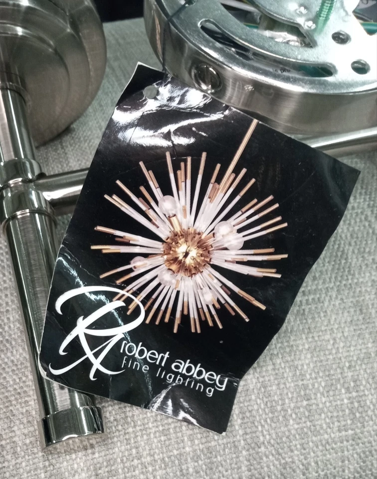 Aplique de pared Robert Abbey RAB132, 1 luz halo níquel cepillado con níquel pulido Foto 3 de 4