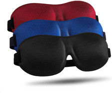Sleep Mask for Side Sleeper 3 Pack, Blackout 3D Eye Mask