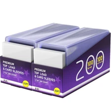 400 Card Sleeves & Top Loaders for Premium Baseball Cards made with Hard Plas...