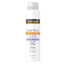 Neutrogena Clear Body SPF 50 Sunscreen Spray, Broad Spectrum UVA/UVB Sun Protect