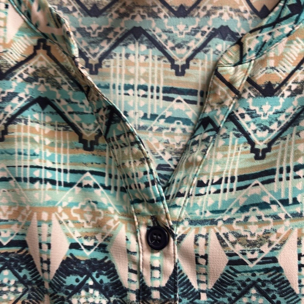 Catherines Button Up Blouse/Top Native American P… - image 5