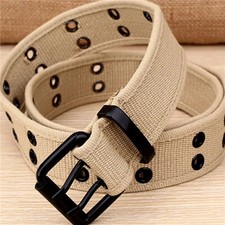 Canvas Tactical Belt 4cm Metal Buckle Unisex Outdoor Sport Webbing Waist Belts