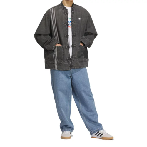 Adidas Originals CNY Year of Snake Denim Jacket Unisex Denim Black