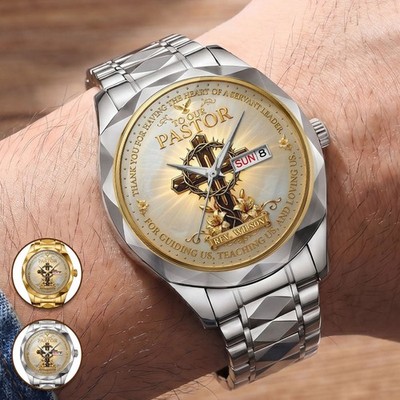 Personalized To Our Pastor For Having The Heart Wrist Alloy Luxury Quartz Watch