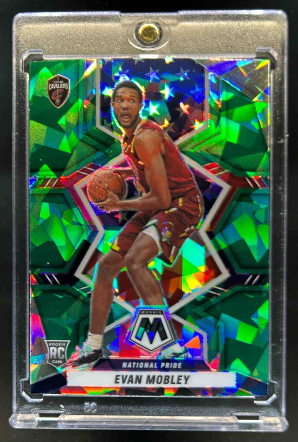 2021-22 Mosaic Evan Mobley RC Green Ice Rookie #258 Cavaliers