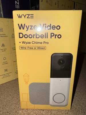 (NEW) Wyze Video Doorbell Pro + Chime Pro Wired or Wire-Free Camera