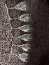 Royal Doulton Finest Crystal Wine Glasses Set of 6 Excellent Condition No Chips