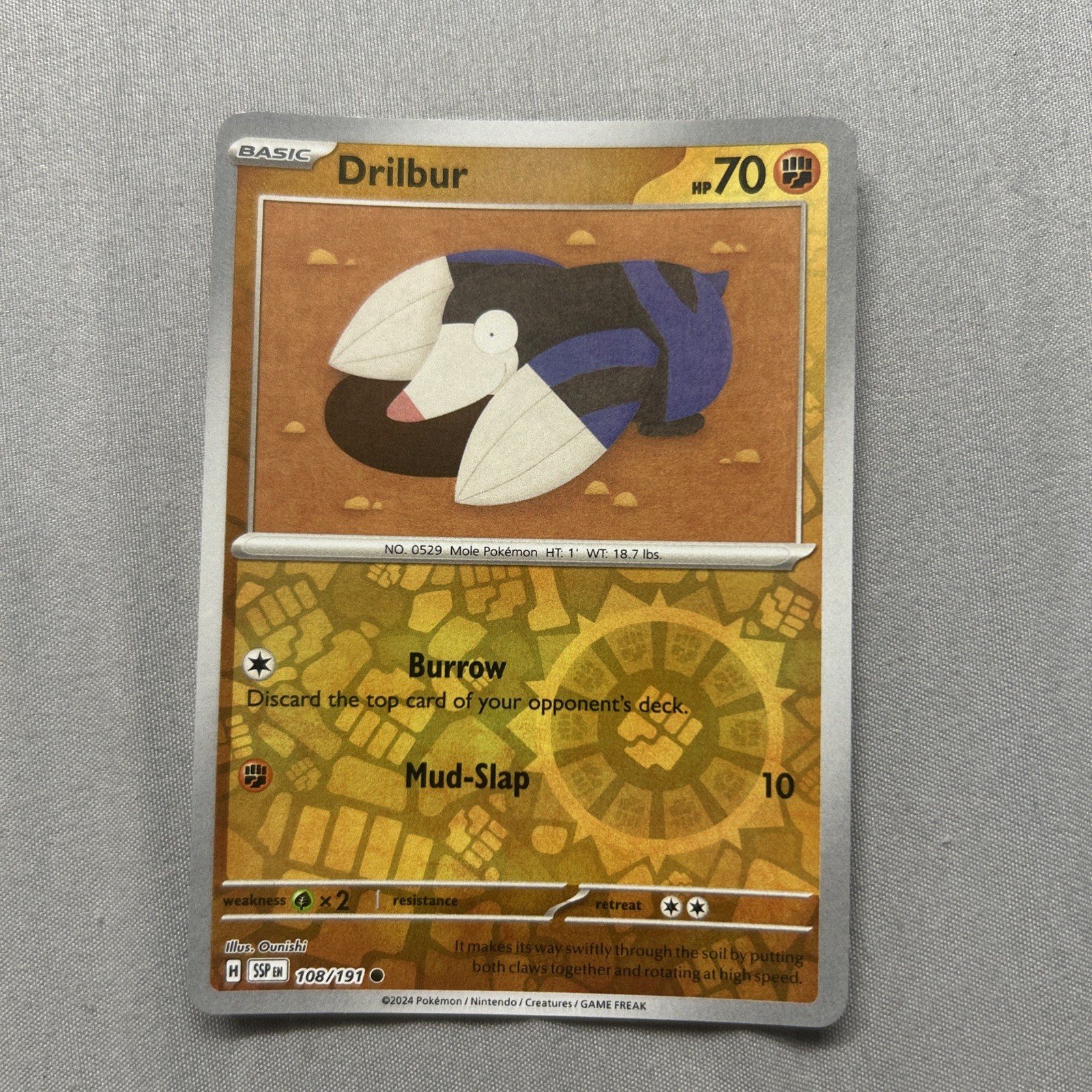 Drilbur Pokemon Card