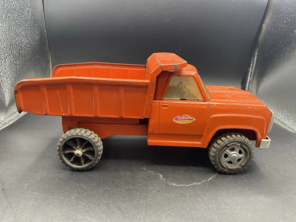 Camión de volteo Tonka naranja vintage años 60 piezas/reparación Foto 2 de 4