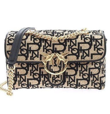 EUC   RARE AUTHENTIC Pinko Love Classic Puff Soft Rafia MEDIUM Bag beige $500