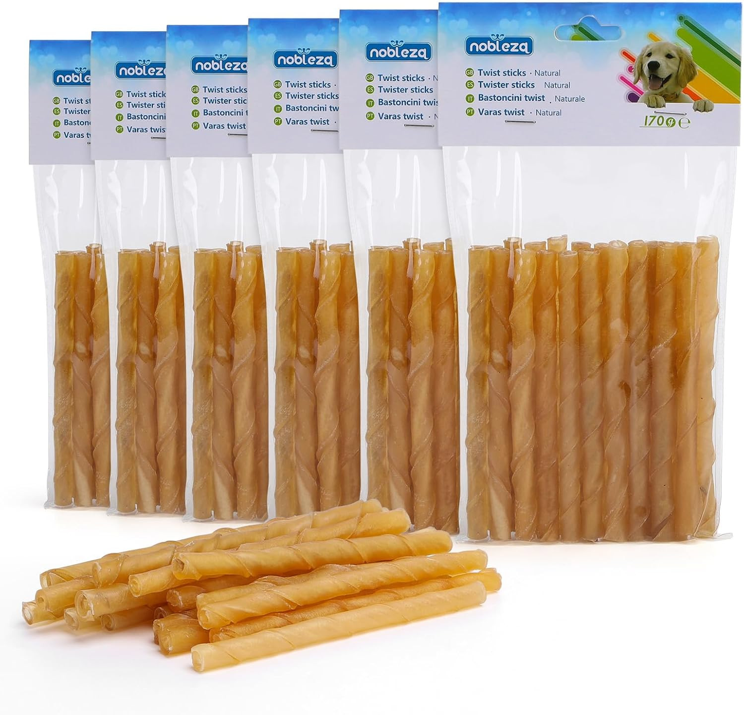 Set 120 Snack Pelle di Bufalo Cani 12.5cm | Prevenzione Tartaro Naturale