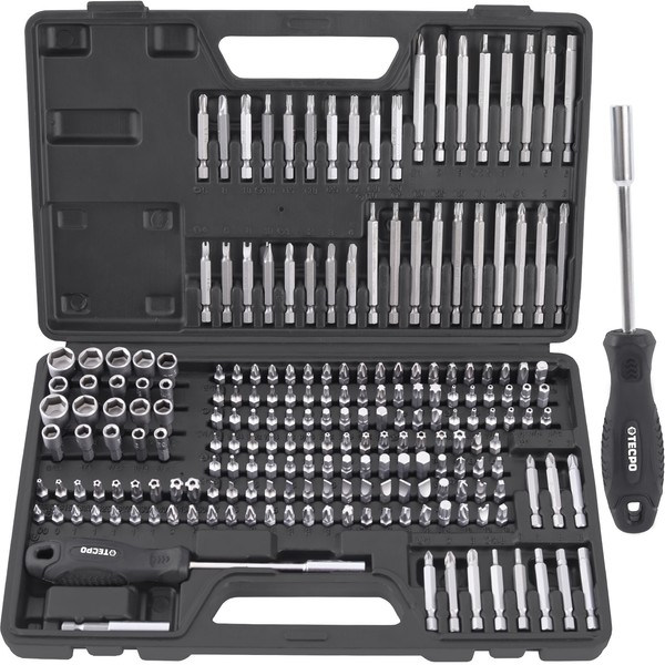 Tecpo Bitset Bitsatz 208-Tlg Bit Satz Spezialbits Bitbox Bitsortiment + Koffer-image