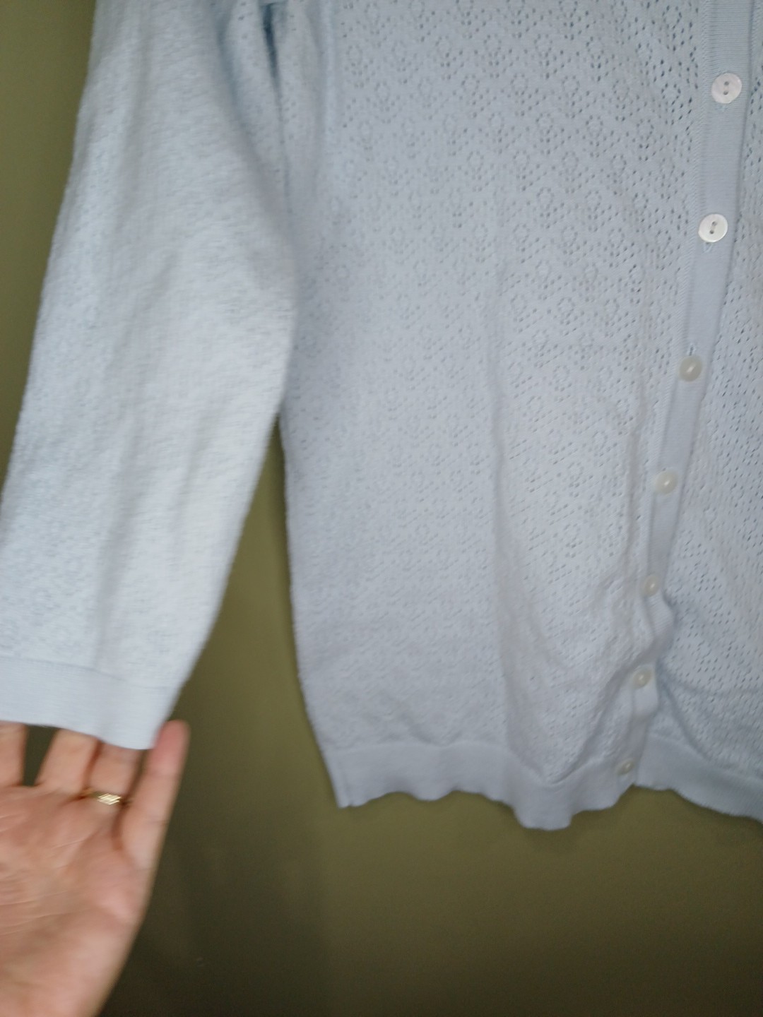 Talbots Light Blue Extra Small Button Up Cardigan… - image 4